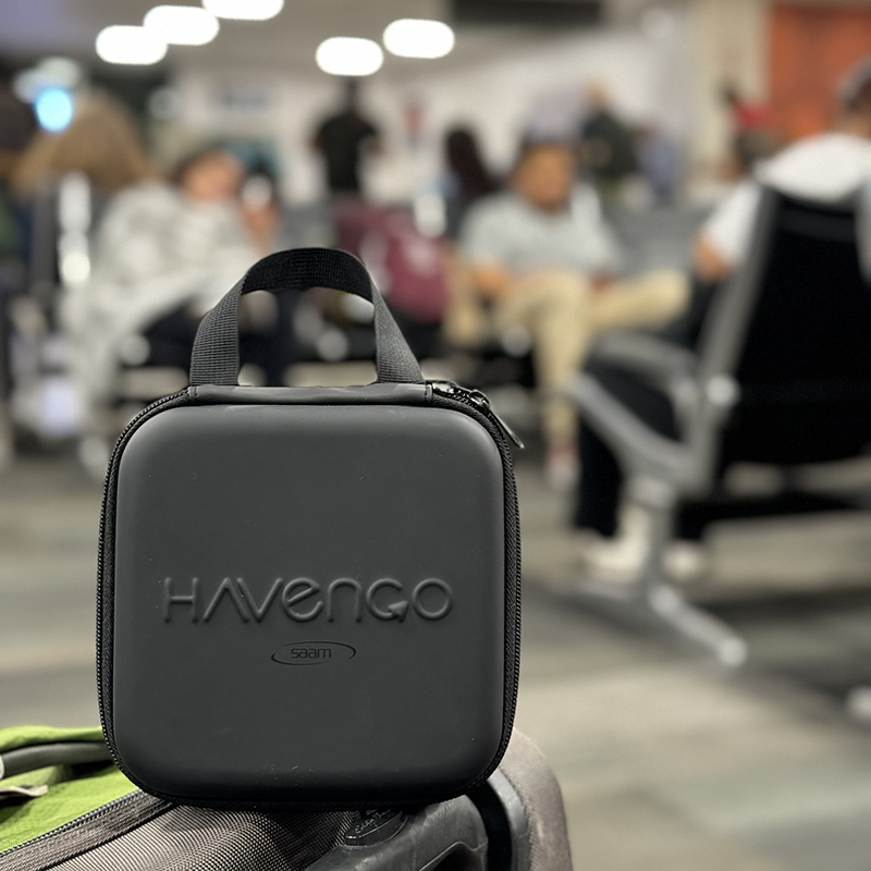 HavenGO Air Monitor in the airport